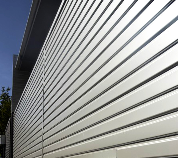 Close up of Stramit Monopanel wall cladding