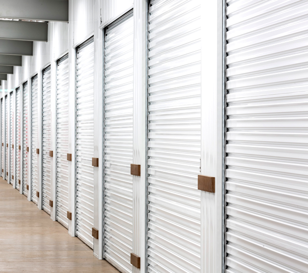 Taurean mini warehouse doors in a self storage facility