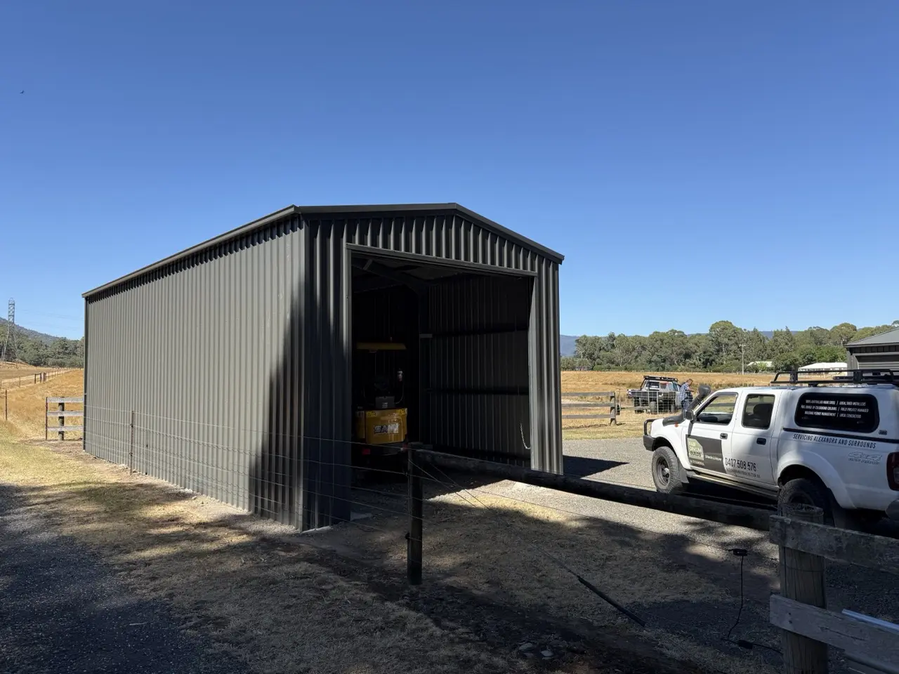 11m x 5m 11 Deg Gable Colorbond Woodland Grey IMG 4443 Large